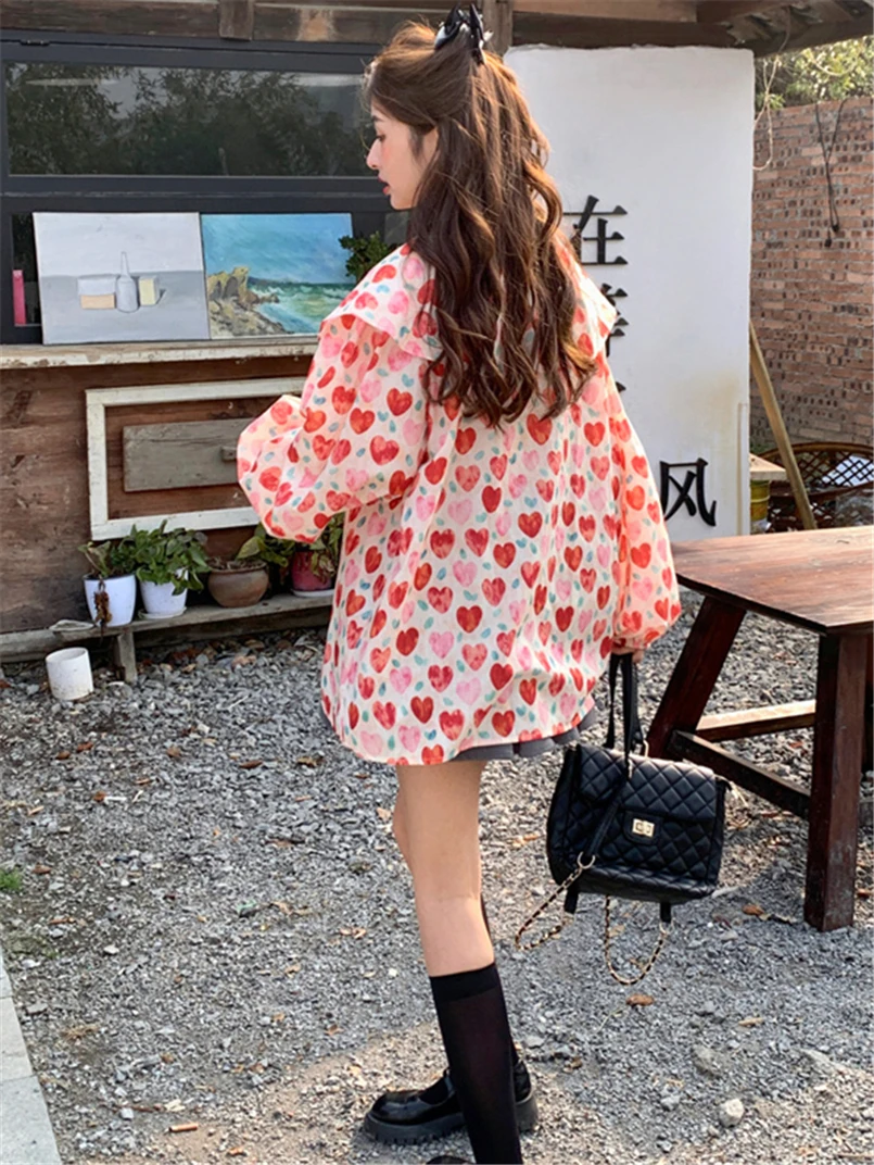 Милые рубашки женские винтажные блузки с воротником Питера Пэна длинными