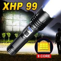 xhp99 powerful high power led flashlight usb rechargeable tactical torch worklight camping 18650 waterproof hunting flashlight