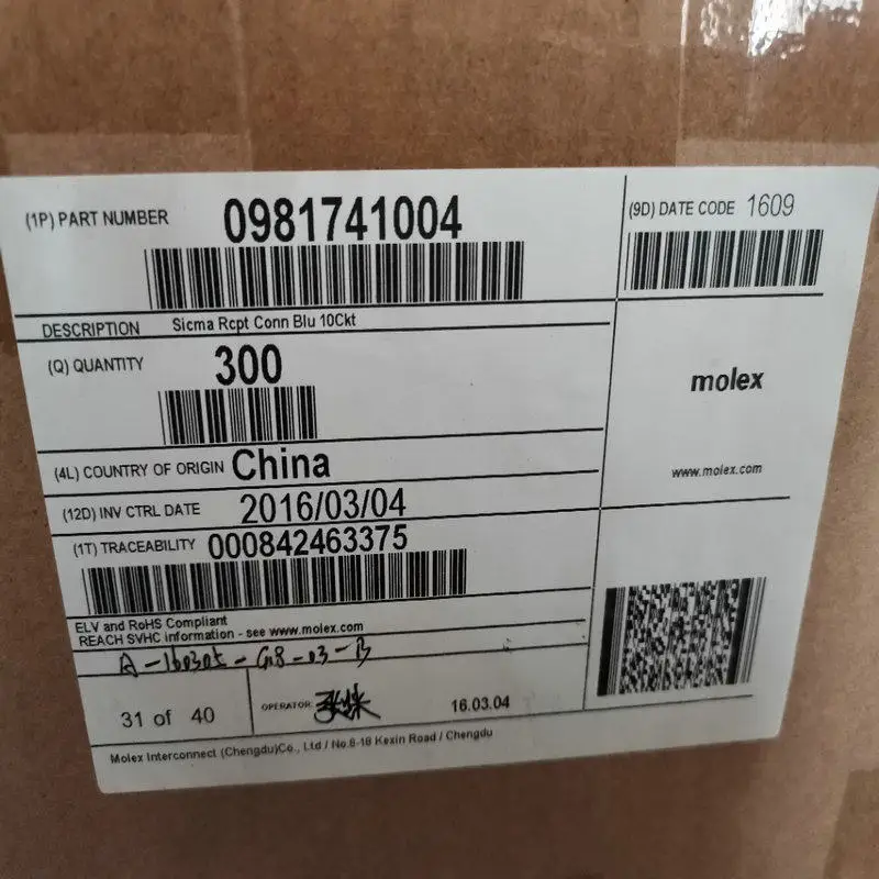 

MOLEX оригинальный разъем 98174-1004 разъем MOQ