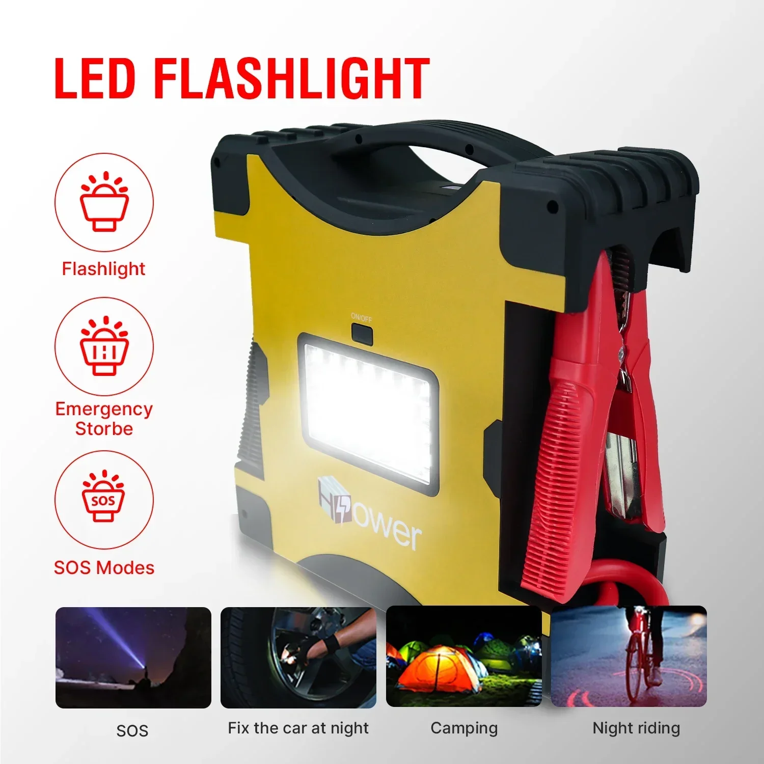 Портативный аварийный автомобильный аккумулятор стартер 64000 мАч 24 В для больших