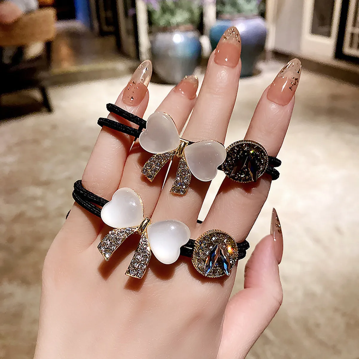 Модные резинки для волос с бантом-бабочкой женщин милые и красивые бантом 2