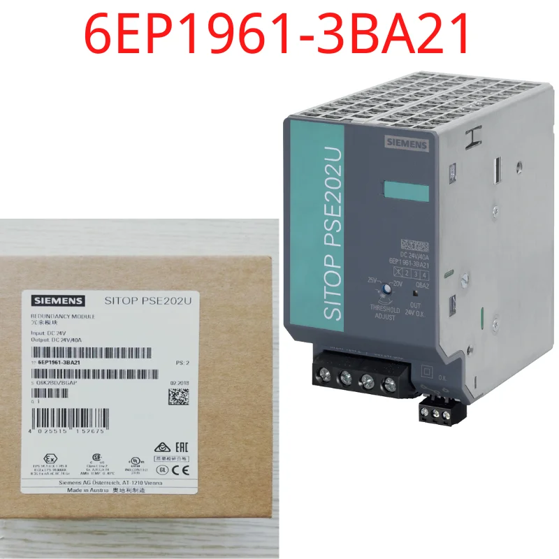 

6EP1961-3BA21 Brand New SITOP PSE202U redundancy module input/output: 24 V DC/40 A suitable for decoupling two SITOP