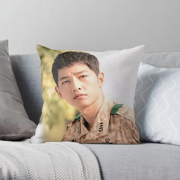 

Song Joong Ki Printing Throw Pillow Cover Anime Comfort Bedroom Square Fashion Waist Office Soft Decorative Pillows not include