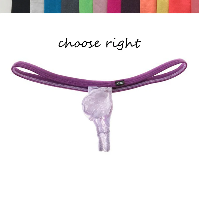 Кружевные стринги с заниженной талией для мужчин прозрачные дышащие и