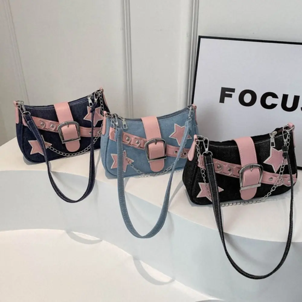 Минималистичная сумка Y2k для подмышек сумка-тоут со звездным узором корейский