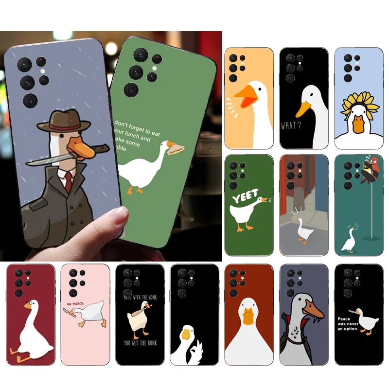 

Cartoon Goose Duck Phone Case for Samsung Galaxy S23 S22 S21 S20 Ultra S20 S22 S21 S10E S20FE Note 10Plus Note20 Ultra Funda