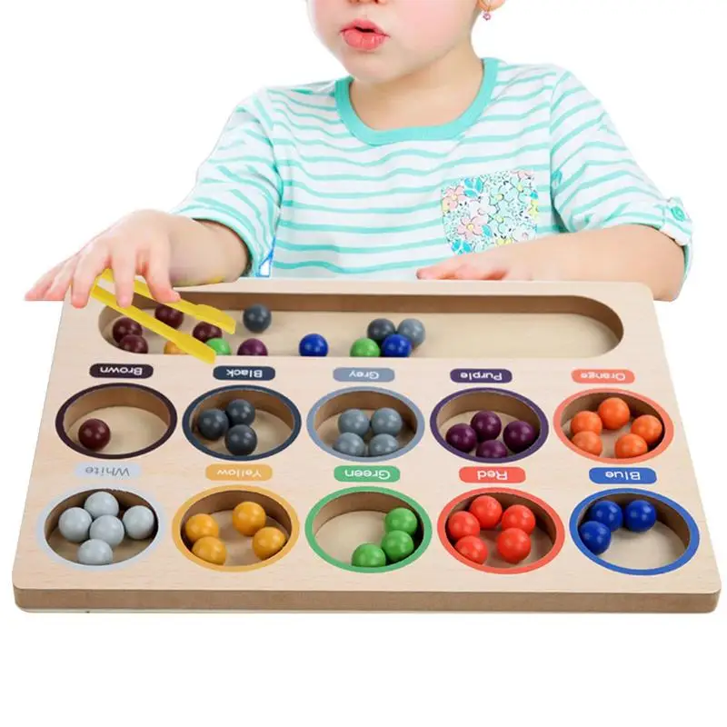 

Зажим, сортировочные игрушки, деревянная настольная игра, цветная сортировка, радуга, настольная игра Монтессори, подходящая игра, зажим, бусины, игрушка