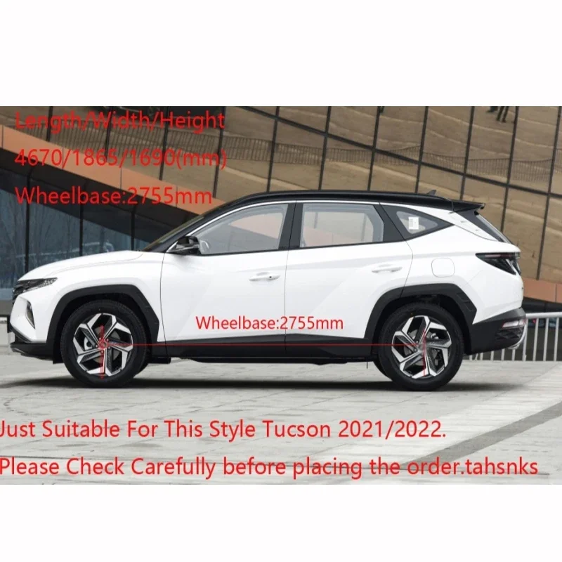 Для Hyundai Tucson NX4 2021 2022 ABS хромированный карбоновый корпус боковой двери линейная