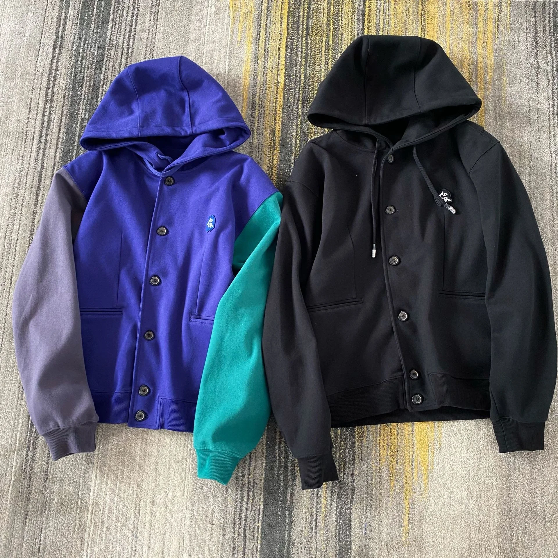 

ADER ERROR 21FW Buttoned Splicing Cardigan Hooded Thicken Coat 1:1 Best Quality Long Sleeve Letter Embroidered Men Women Jacket