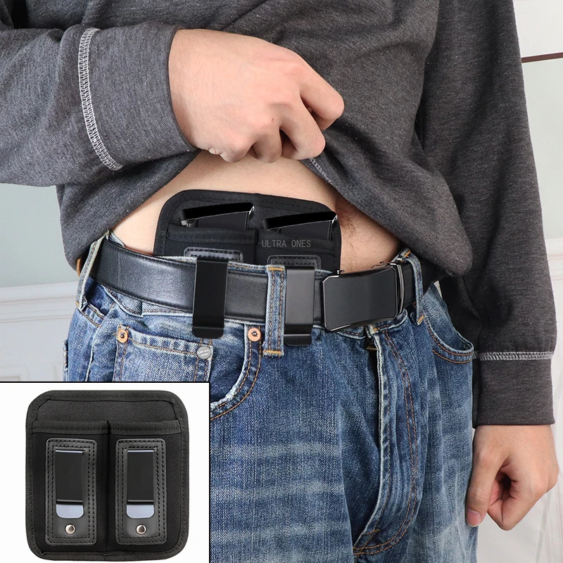 

Двойной журнал для стрельбы, тактический Чехол для страйкбола, охоты, военный Магнитный чехол, кобура для скрытого Cs, аксессуары для боевых ...