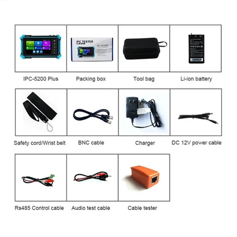 Тестер для камеры видеонаблюдения 4K HDMI VGA вход IPC POE AHD CVI TVI SDI тестер кабеля 5 дюймов