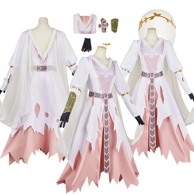 Гера Косплей Фантазия Костюм Мультфильм Взрослые Женщины Платье Повязка на