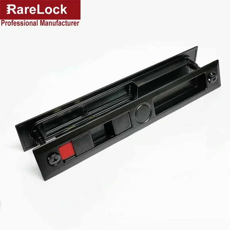 

Черный замок для раздвижной двери, 2 латунных ключа для комнаты, аксессуары для ванной комнаты, мебельная защелка, Rarelock MMS226 G