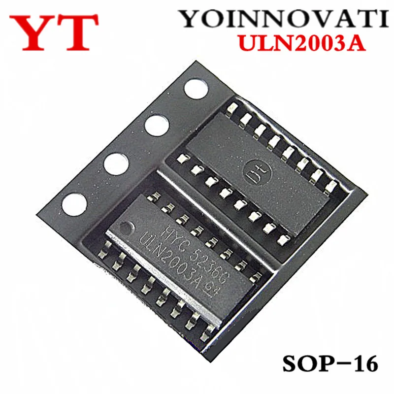 100 шт./лот ULN2003ADR ULN2003AD ULN2003A TRANS 7NPN DARL 50 В 0 5 А 16-SOIC IC лучшее качество