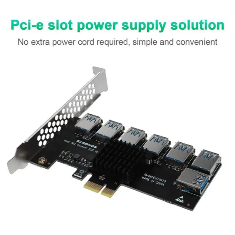 Новая карта расширения Gold PCIE PCI-E от 1 до 4/5/6/7 USB 3 0 усилитель концентратора X16 PCI Express