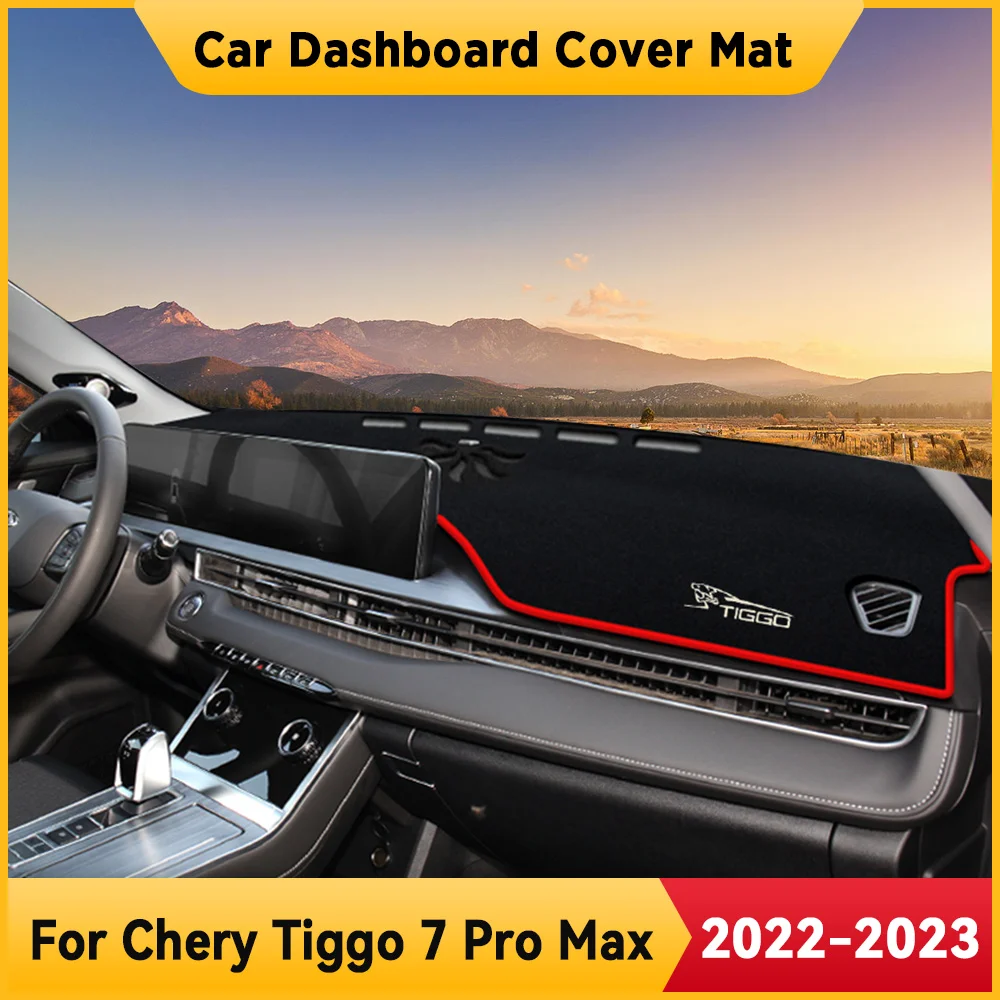

Коврик для приборной панели автомобиля Chery Tiggo 7 Pro Max 2022 2023, нескользящая Солнцезащитная Подушка, защитный коврик, аксессуары для приборной п...
