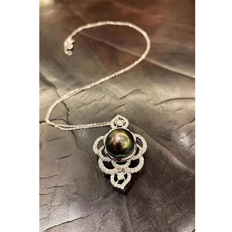 

Новинка 925 серебро ожерельльльей с камелией серия жемчужин экстравагантная Европейская и американская Ретро жемчужная подвеска темпераме...