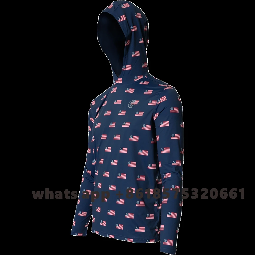 Fishing Apparel Outdoor Long Sleeve T-shirt With Hood Sun Protection Breathable Angling Clothing Fishing T-shirt Uv