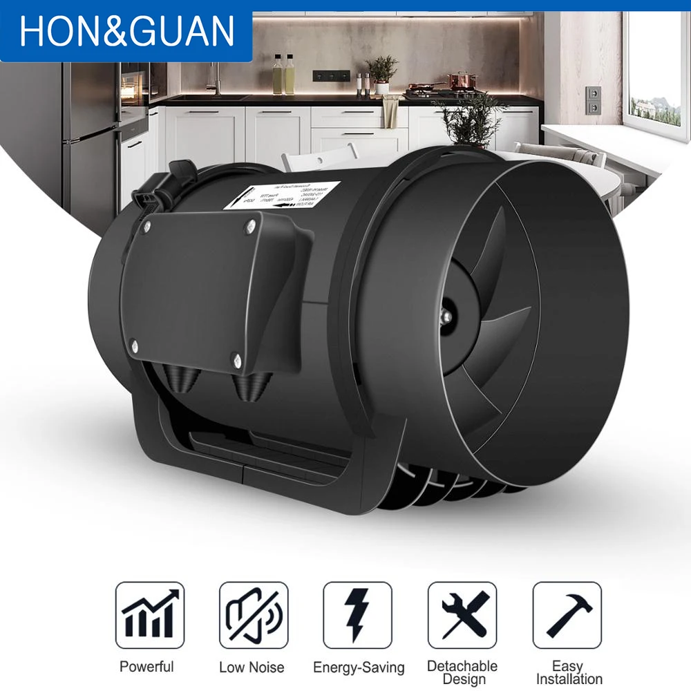 Вентилятор для труб Hon & Guan, 6 дюймов, 0-10 в (art.: 3920be89e10dc) - 3920be89e10dc