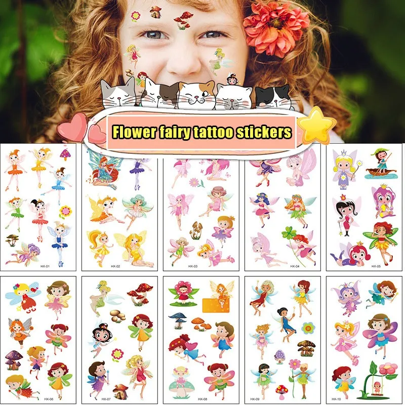 10 упаковок временные тату-наклейки на руку для девочек |