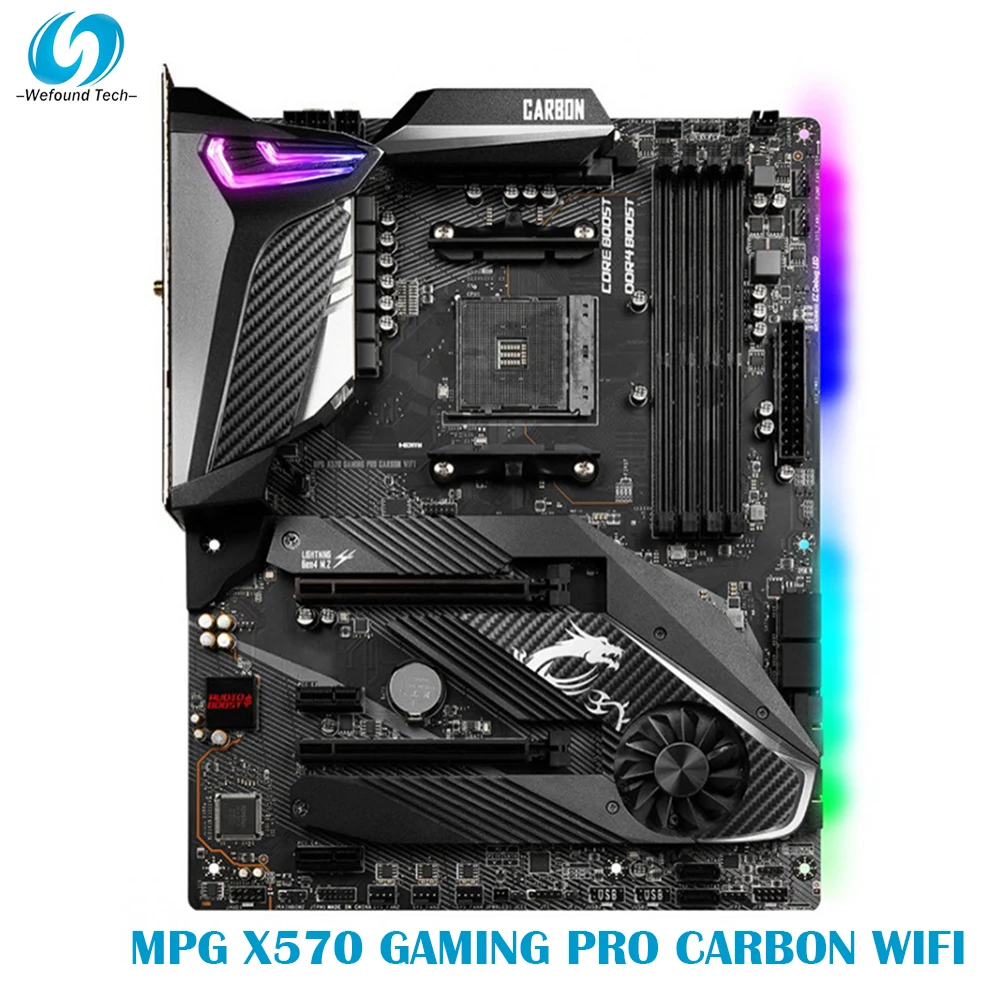 

MPG X570 GAMING PRO CARBON WIFI For Msi Desktop Motherboard AMD AM4 DDR4 128G M.2*2 SATA3 USB3.2 ATX Tested Fast Ship