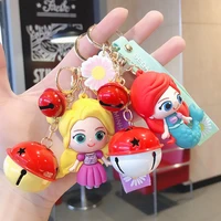 cute cartoon mermaid snow white keychain girl bag key chain pendant creative small gift