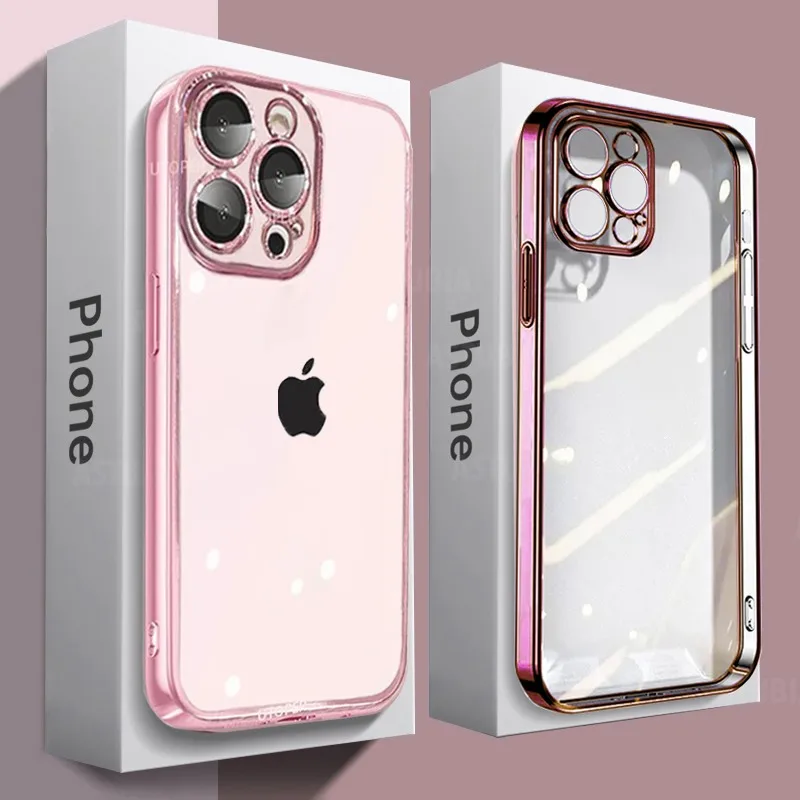 Прозрачный защитный чехол с защитой от царапин и желтения для iPhone 16 15 14 13 12 11 Pro Max