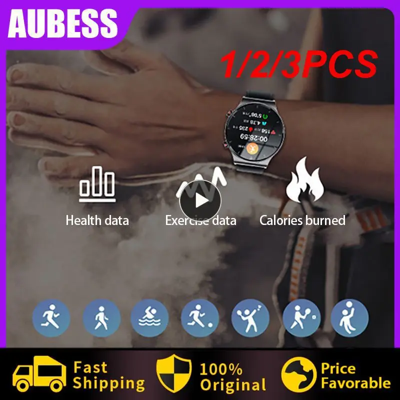 

1/2/3PCS Watch GT 2 Smart Watch 1.39'' 5ATM GPS SpO2 Heart Rate Sleep Monitor Smartwatch Fitness Sport Watch For Men