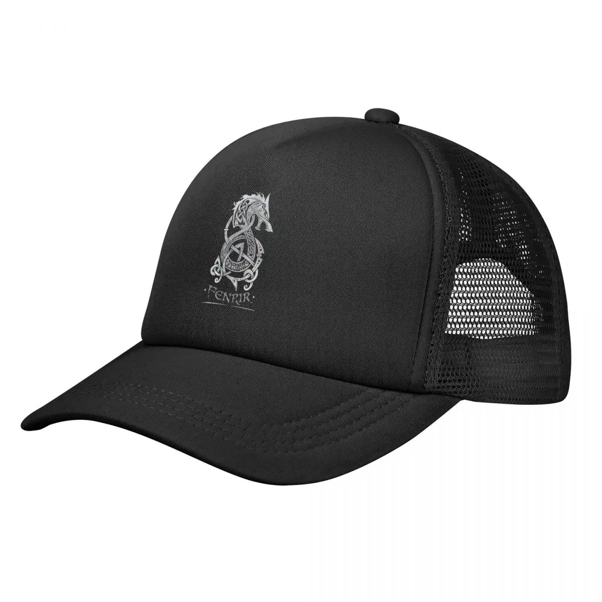 

Viking Loki Son Fenrir Trucker Hat Unisex Outdoor The Wolf of Norse Mythology Hat Sports Cap Adjustable Mesh Baseball Cap Summer