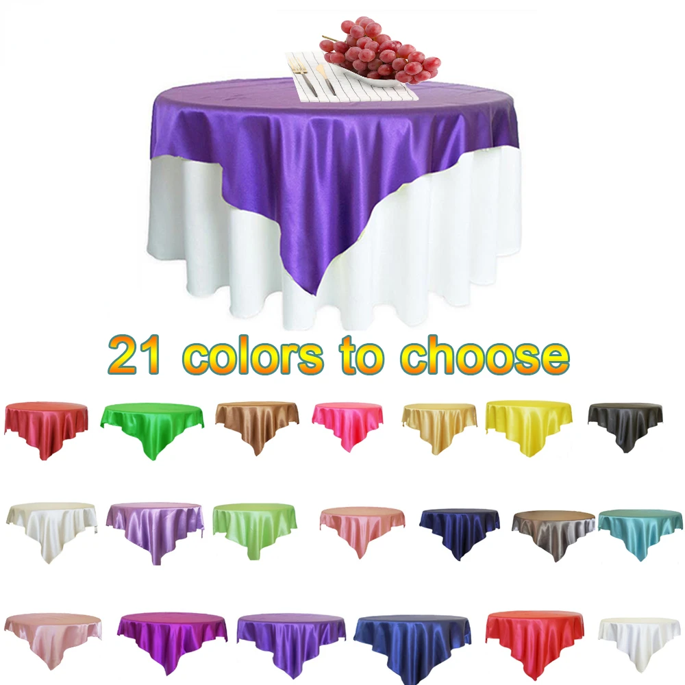 

Tablecloth Satin Tablecloth Washable For Round Table In Home Kitchen Protection Table Cover Dining Wedding Christmas Decorations