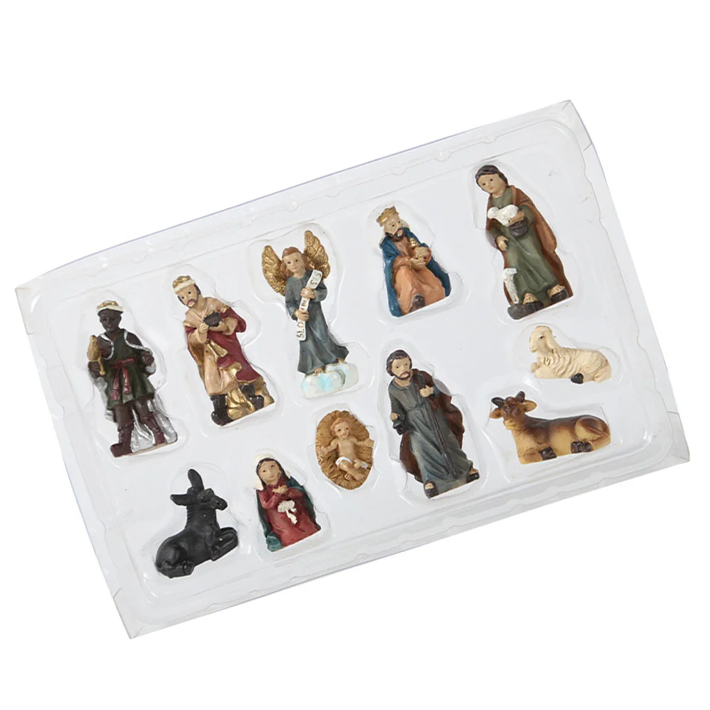 

Nativity Jesus Figurines Figurine Scene Decoration Statue Resin Statues Adornment Ornament Religious Set Home Christmas Birth