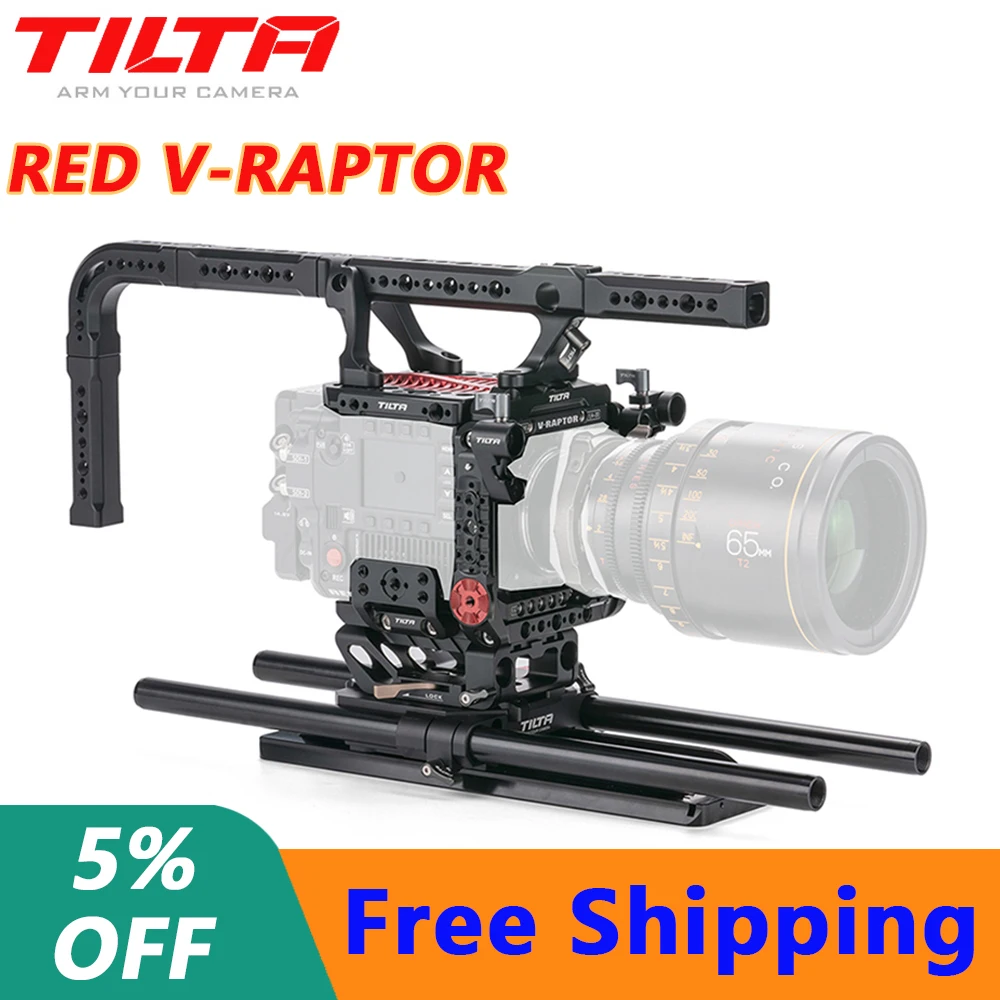 

TILTA ESR-T08-C-V RED V-RATOR Camera Cage Pro Kit V Mount For RED V-RAPTOR Accessories Top Handle Advanced I/O Module
