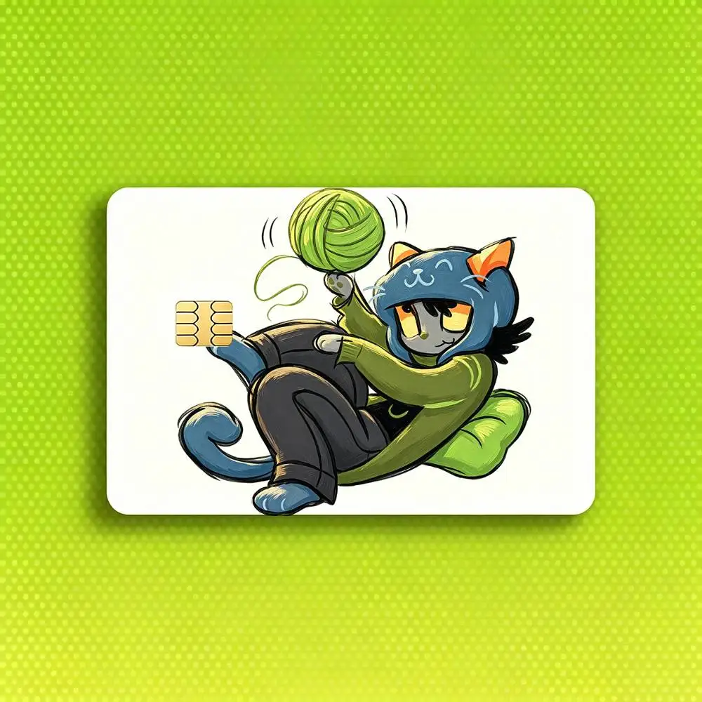 Забавные игровые наклейки MSPA Nepeta Leijon, 4 шт. в комплекте, HD водонепроницаемые защитные стикеры для кредитных и игровых банковских карт (art.: 3920db161d1ab) - 3920db161d1ab