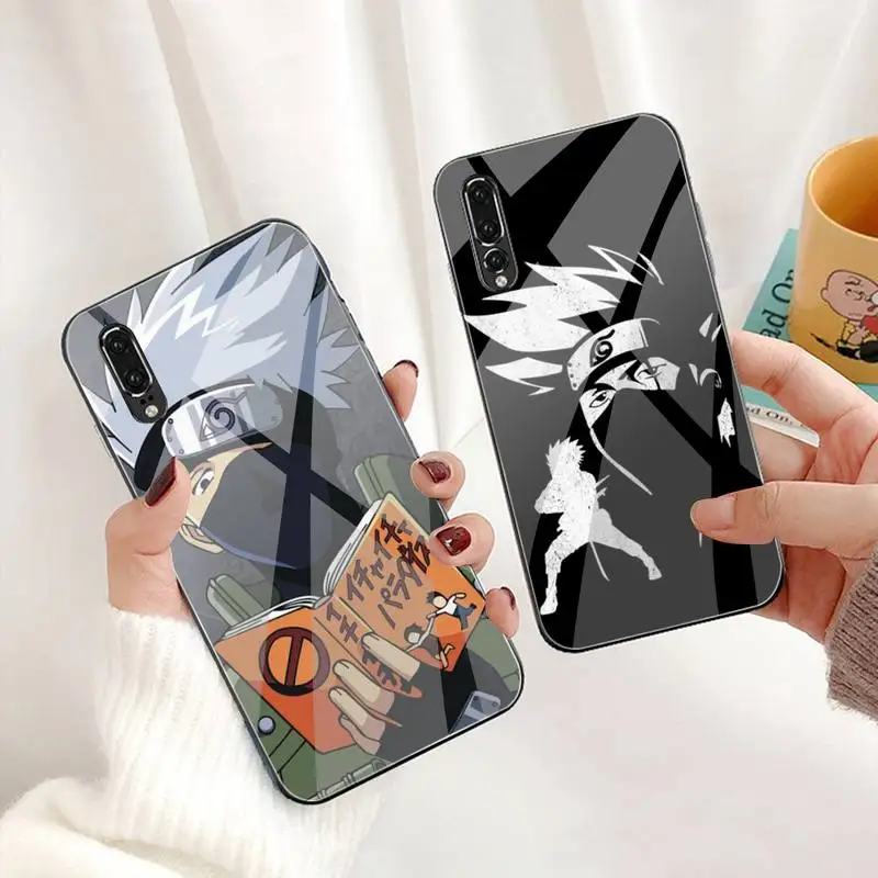 

Naruto Kakashi Hatake Phone Case Tempered Glass For Huawei P30 P20 P10 lite honor 7A 8X 9 10 mate 20 Pro
