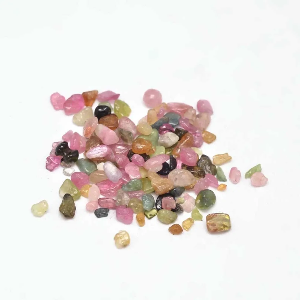 

50g Natural Tourmaline Chip Beads No Hole/Undrilled 3~9x1~4mm