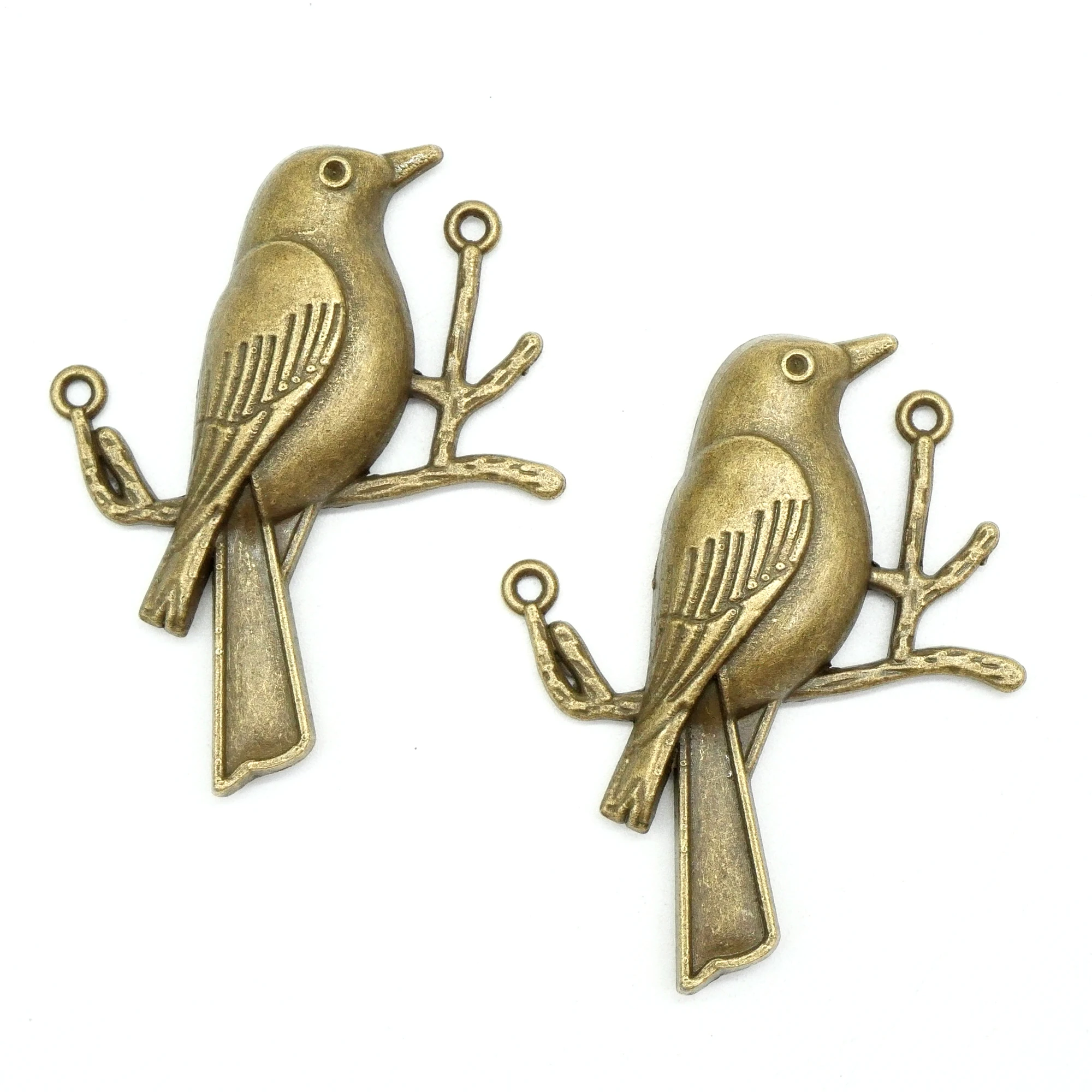 5 шт., подвески в виде птиц, 49 х39 мм