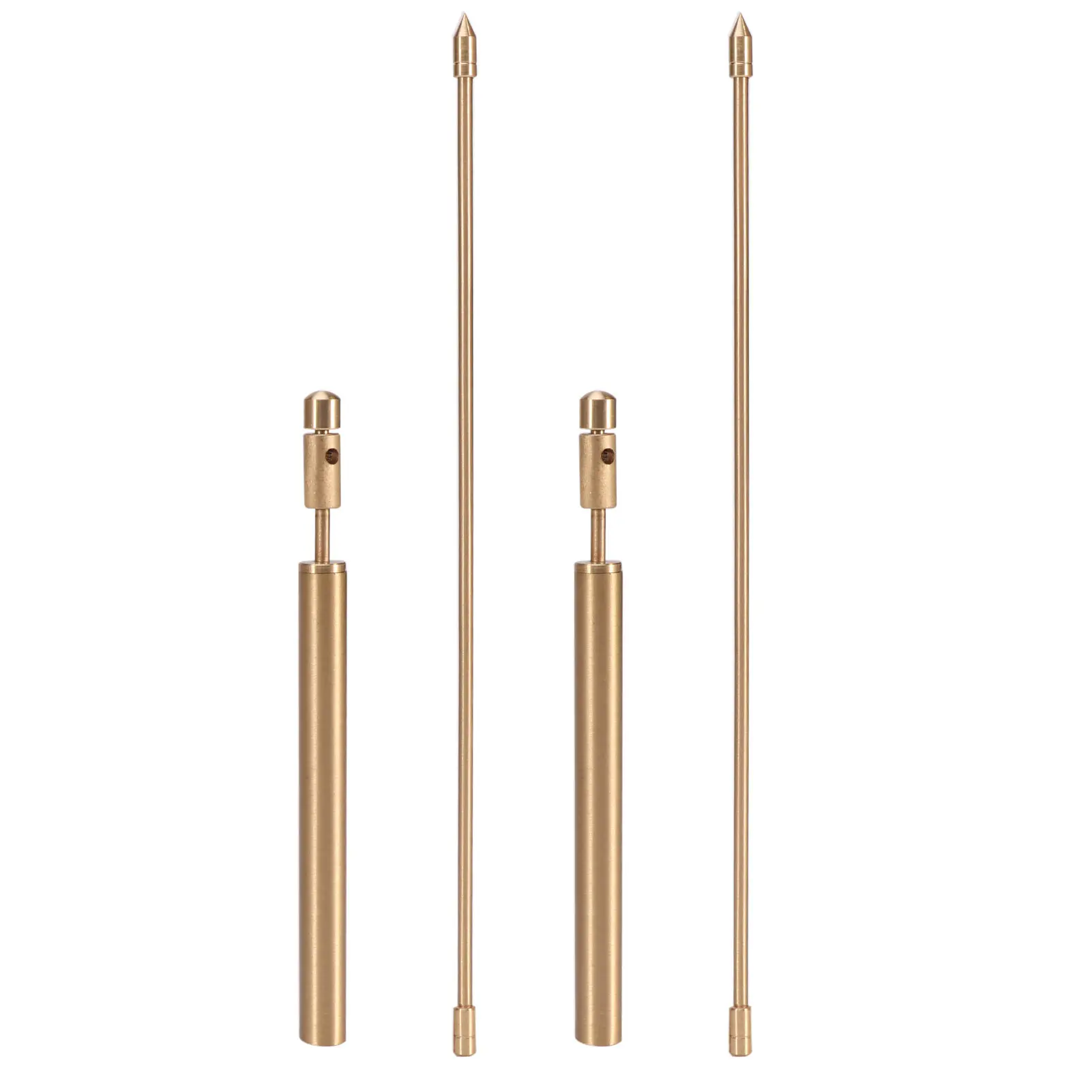 

1pair Dowsing Rod Adjustable Detector Water Witching Detachable Tool Portable Dragon Seeking Handheld Copper Outdoor Flexible