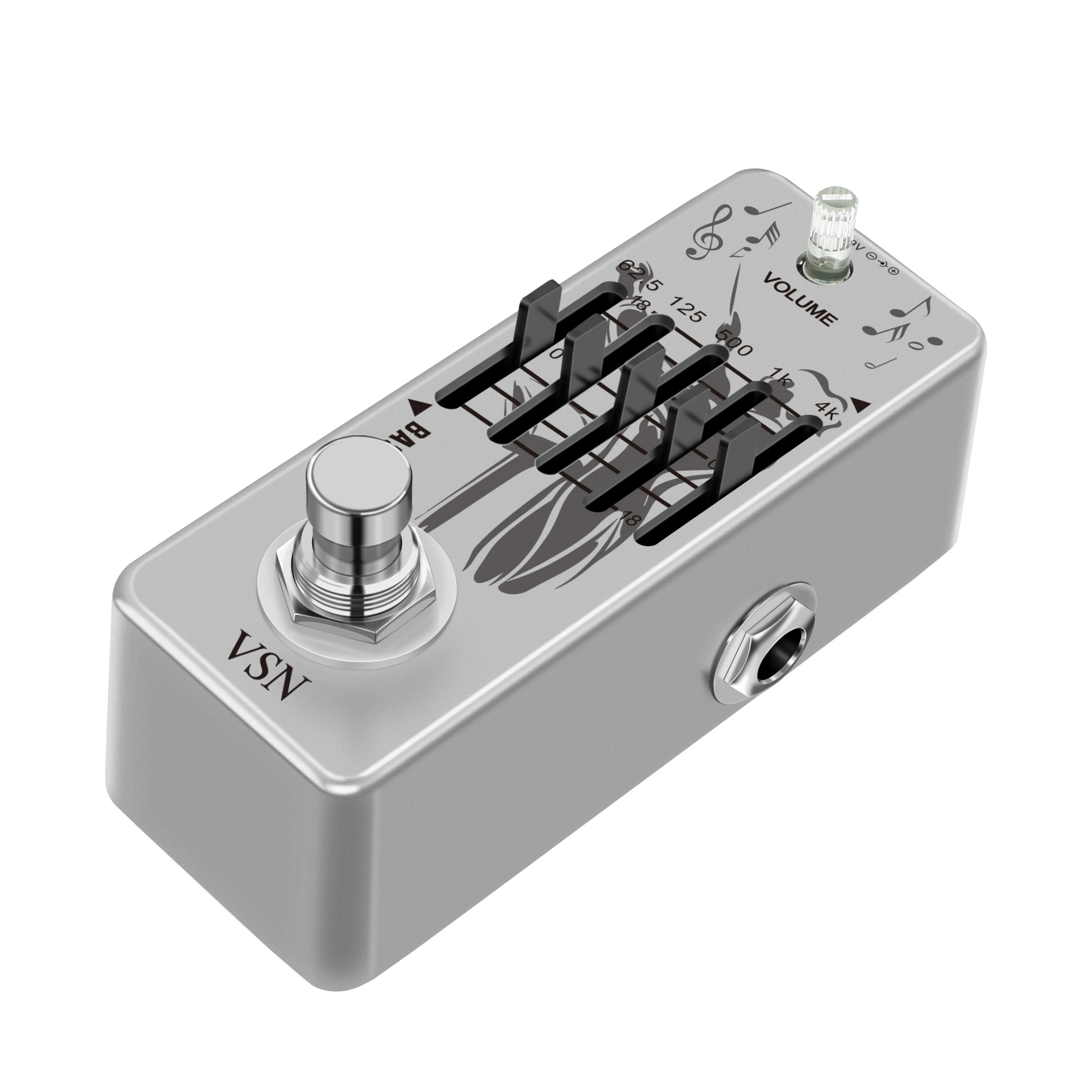 VSN  LEF-317B  Bass EQ Pedal 5 Band Equalizer Pedals For Bass Guitar With 5 Band Graphic Mini Size True Bypass