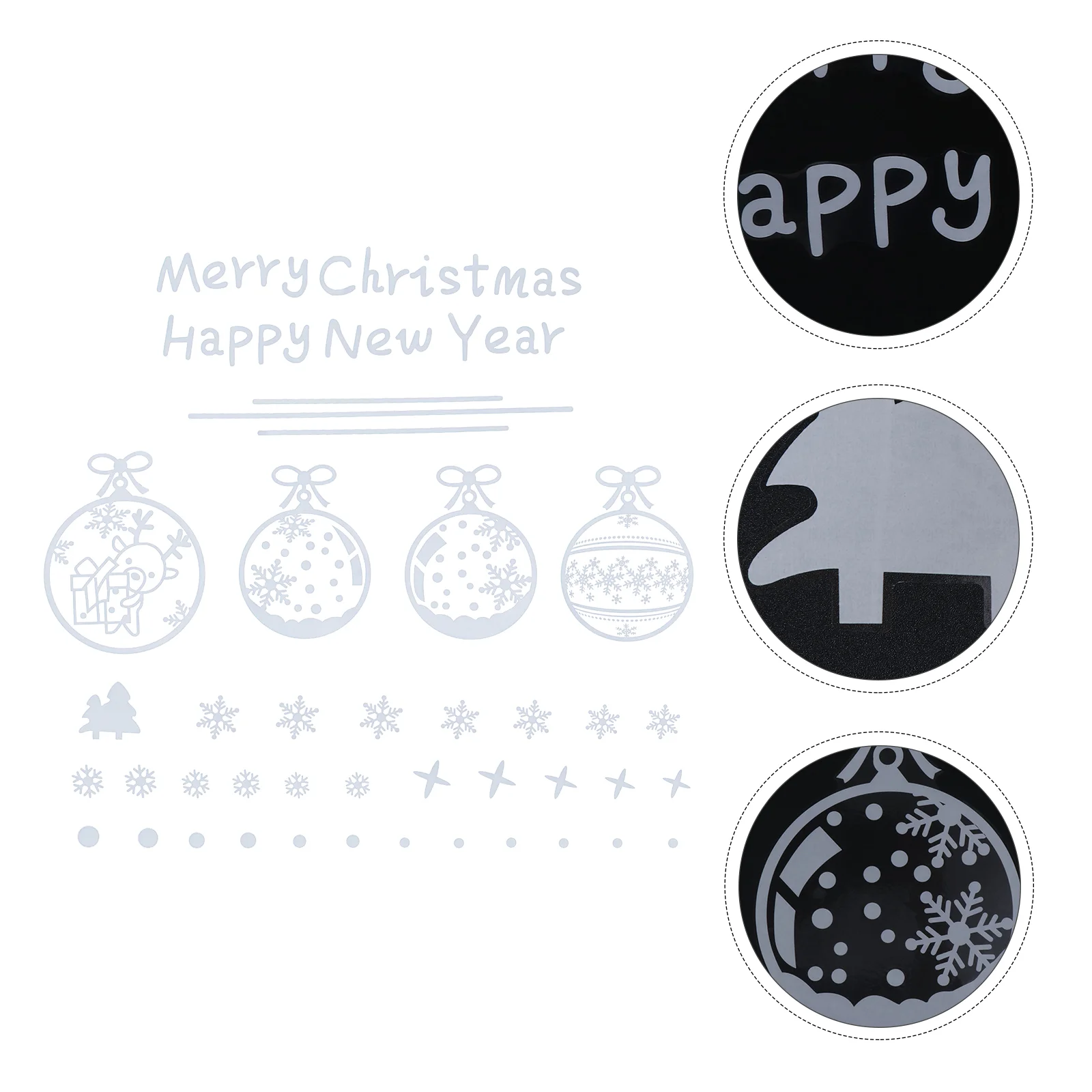 

Christmas Decals Wall Sticker Windowfilm Clings Wallpaper Muralvinyl Frosted New Mirrored Year Cling Static Self Shopwindow