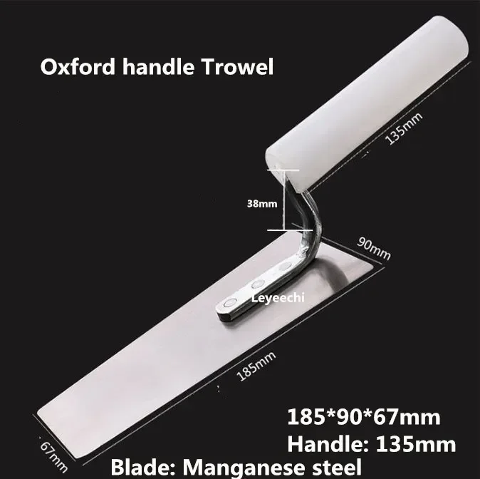 

Oxford Quality Handle Spatula Blade Tile Steel Tool High Concrete Trowel Plaster Construction 185*90*65mm Trowel Manganese