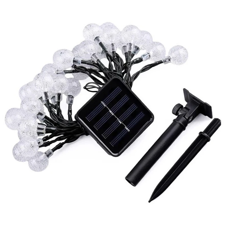 

Цветная светодиодная гирлянда на солнечной батарее, светильник вая пузырьковая гирлянда с шариками, водонепроницаемое уличное освещение, ...