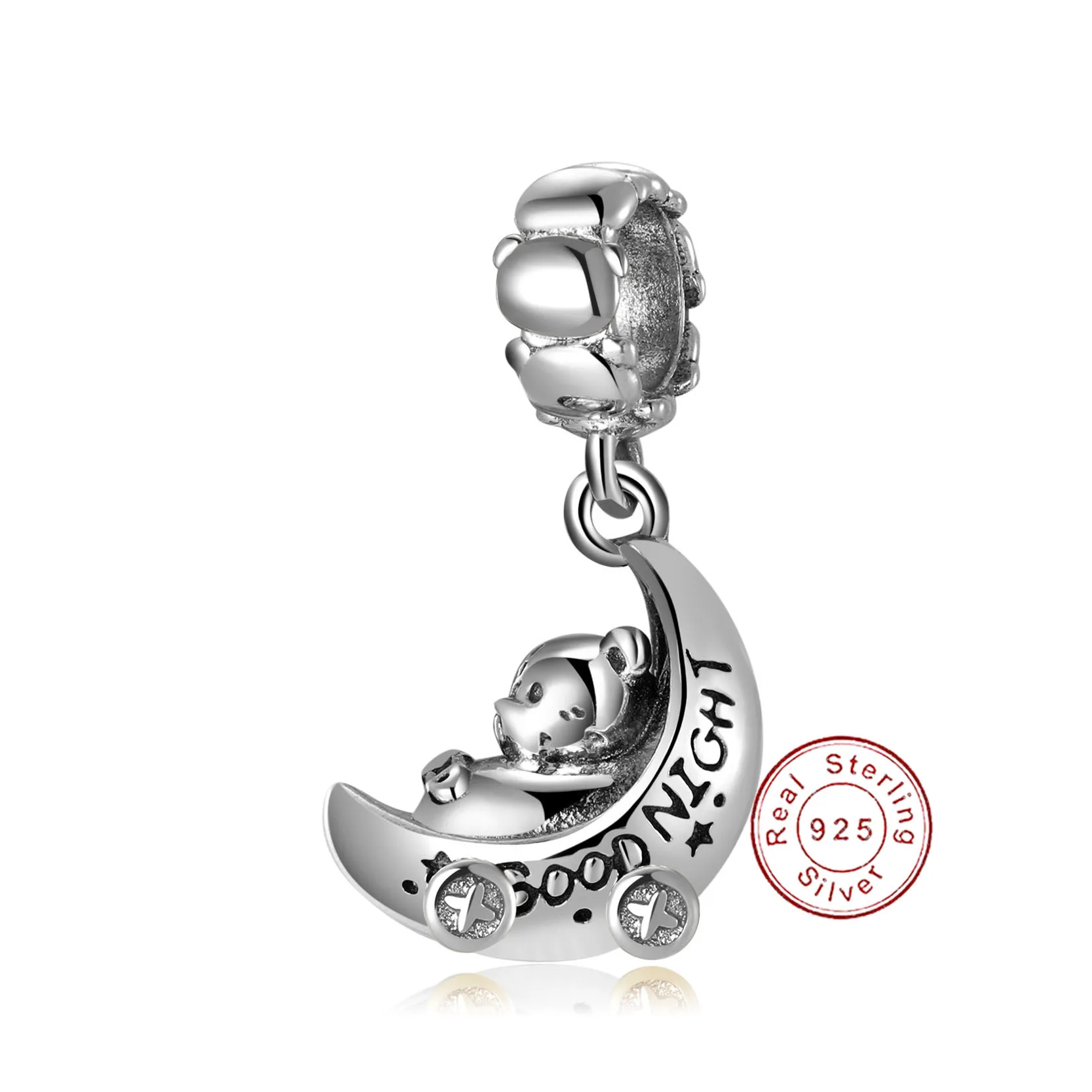 

JIALY European S925 Sterling Silver DIY Charm Bear Baby Carriage Beads Dangle Fit Original PD Bracelet For Women Jewelry