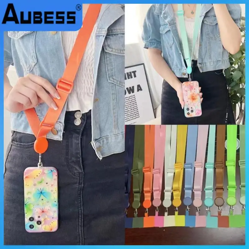 

Polyester Webbing Lanyard Multifunctional Adjustable Lanyard Gasket Easy To Install Hanging Neck Mobile Phone Rope Unisex Sling