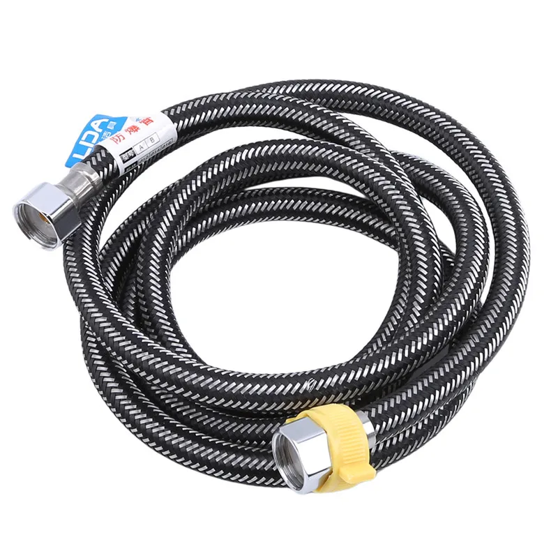

Shower Hose Stainless Steel Faucet Water Plumbing Pipe Hoses Bathroom Kitchen Sink Hot Cold Water Inlet Hose 0.5m 1m 1.5m 2m