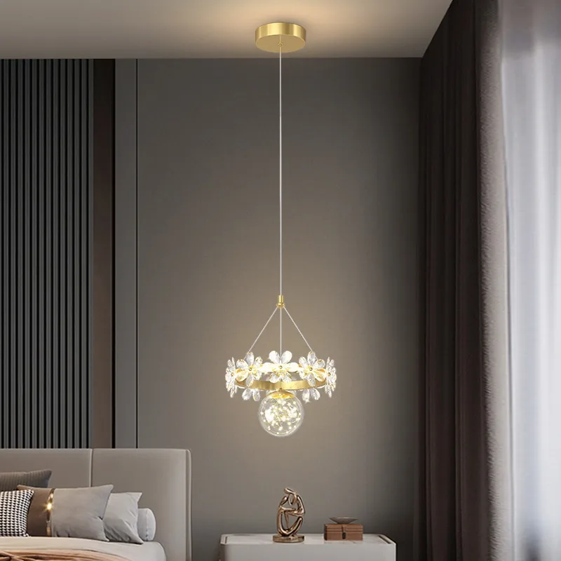 

Nordic Modern Led Lamp Villa Flats Bar Aisle Indoor Room Lighting Vintage Hanglamp Cord For Cloakroom Chandeliers Pendant Lights