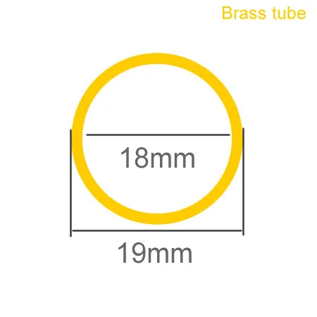 Латунная трубка H62, внешний диаметр 19 мм, Толщина стен 0,5 мм, 1 мм, 1,5 мм, 2 мм, медная трубка, капиллярная пустотелая латунная трубка