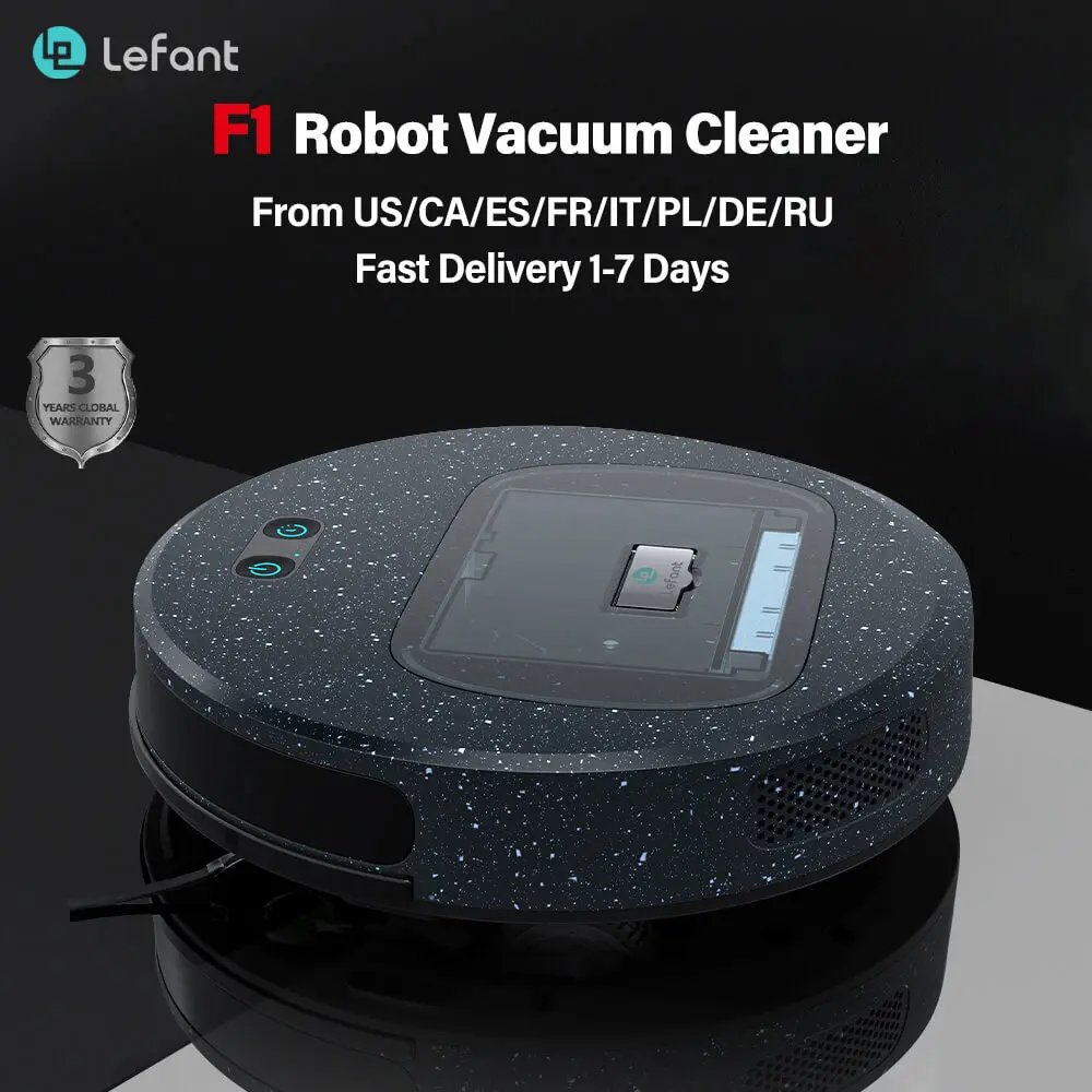 

Lefant F1 Robot Vacuum and Mop Combo with 600ML Dust Bin 4000pa 200 Minutes of Vacuuming Boundary Strips for Pet Hair Hard Floor