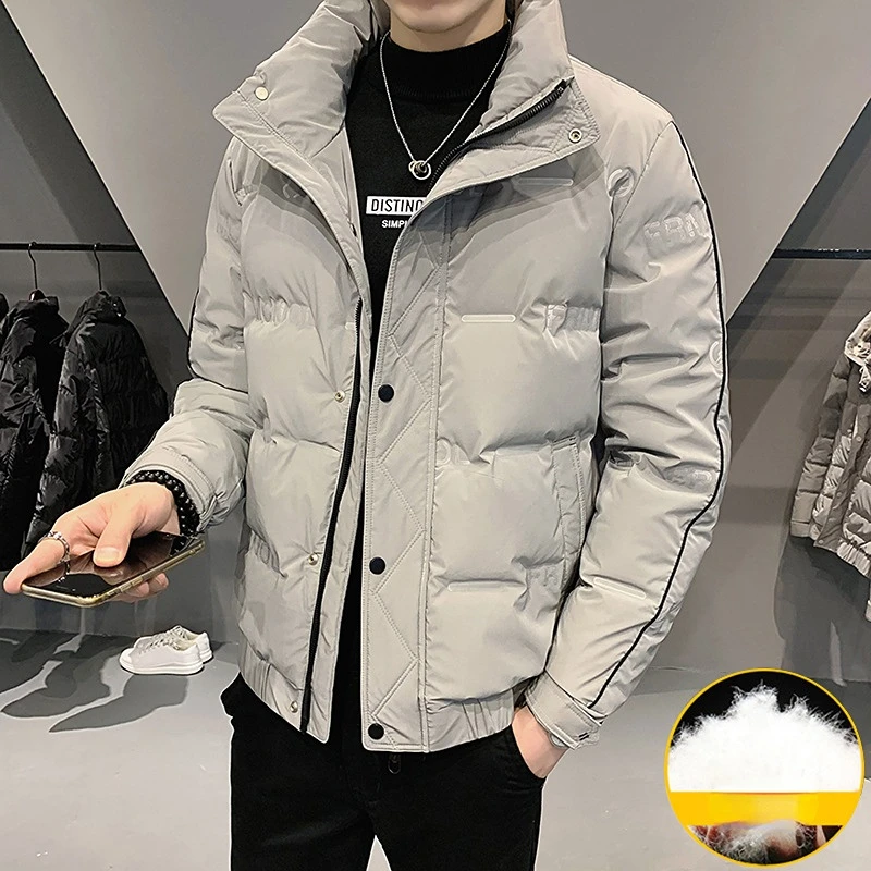 Winter Mens Casual Thick Warm White Duck Down Jacket Coats New Male Fashion Windproof Clothing Down Jackets Parka Outerwear Q78