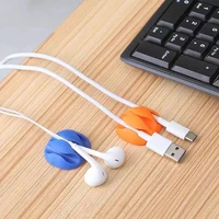 data cable holder desktop line belt storage buckle earphone charging cable wire holder desk organizer