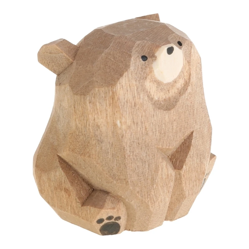 652F деревянная скульптура животного ручной работы из цельного дерева украшение